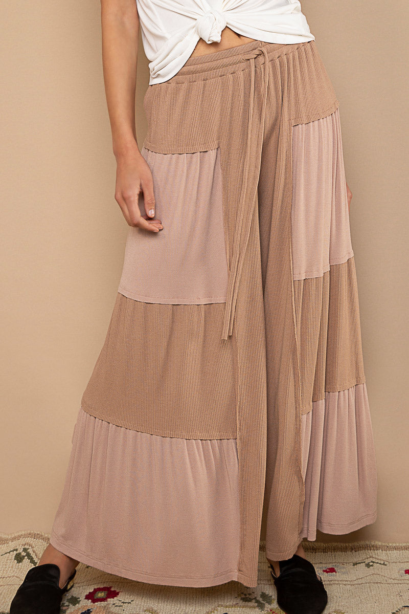 POL LOOSE WIDE LEG PANTS