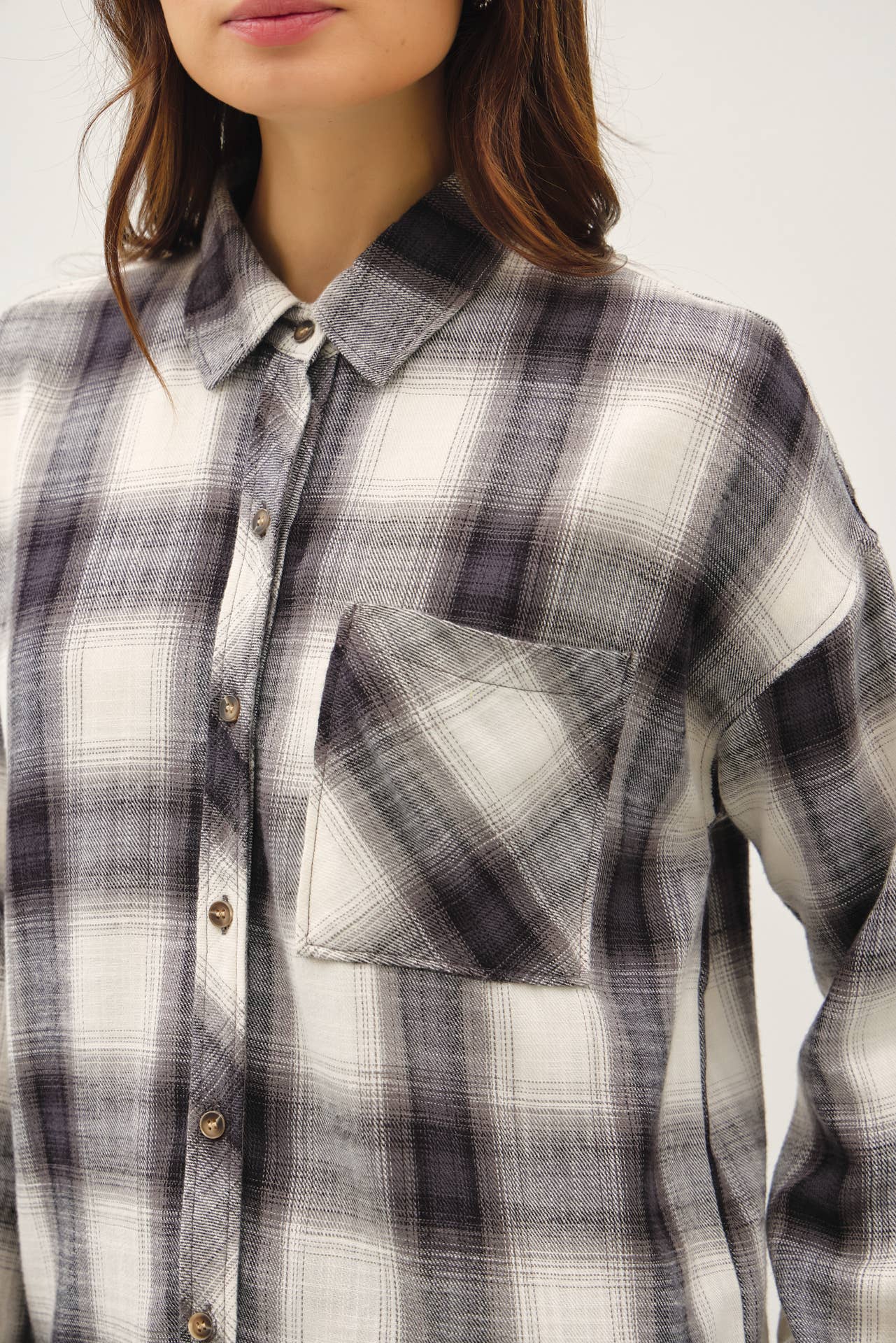 Be Cool - OVERSZIED CHARCOAL FLANNEL