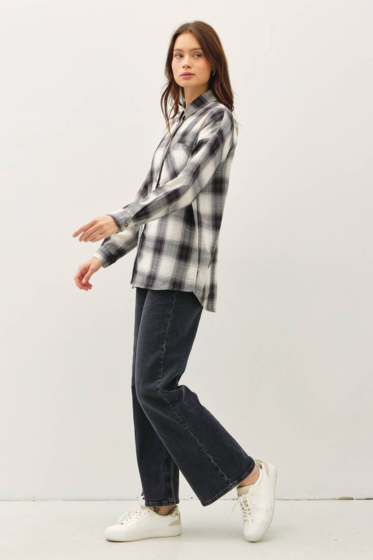 Be Cool - OVERSZIED CHARCOAL FLANNEL