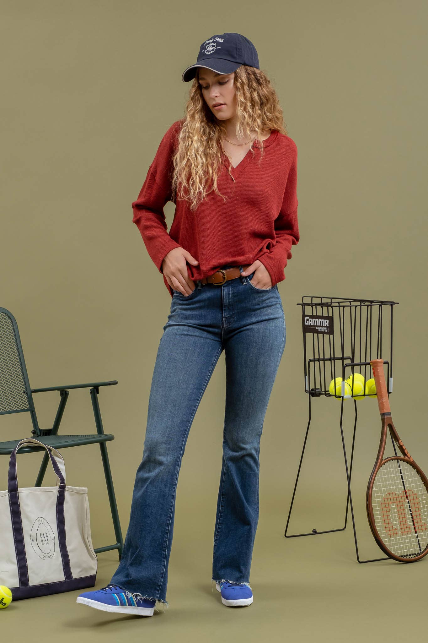 Blu Pepper - SOLID NOTCH NECK KNIT TOP