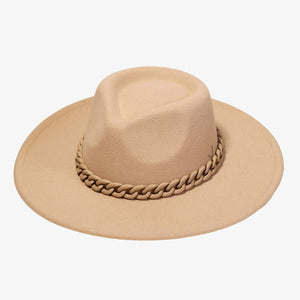 Curb Chain Link Strap Fedora Hat