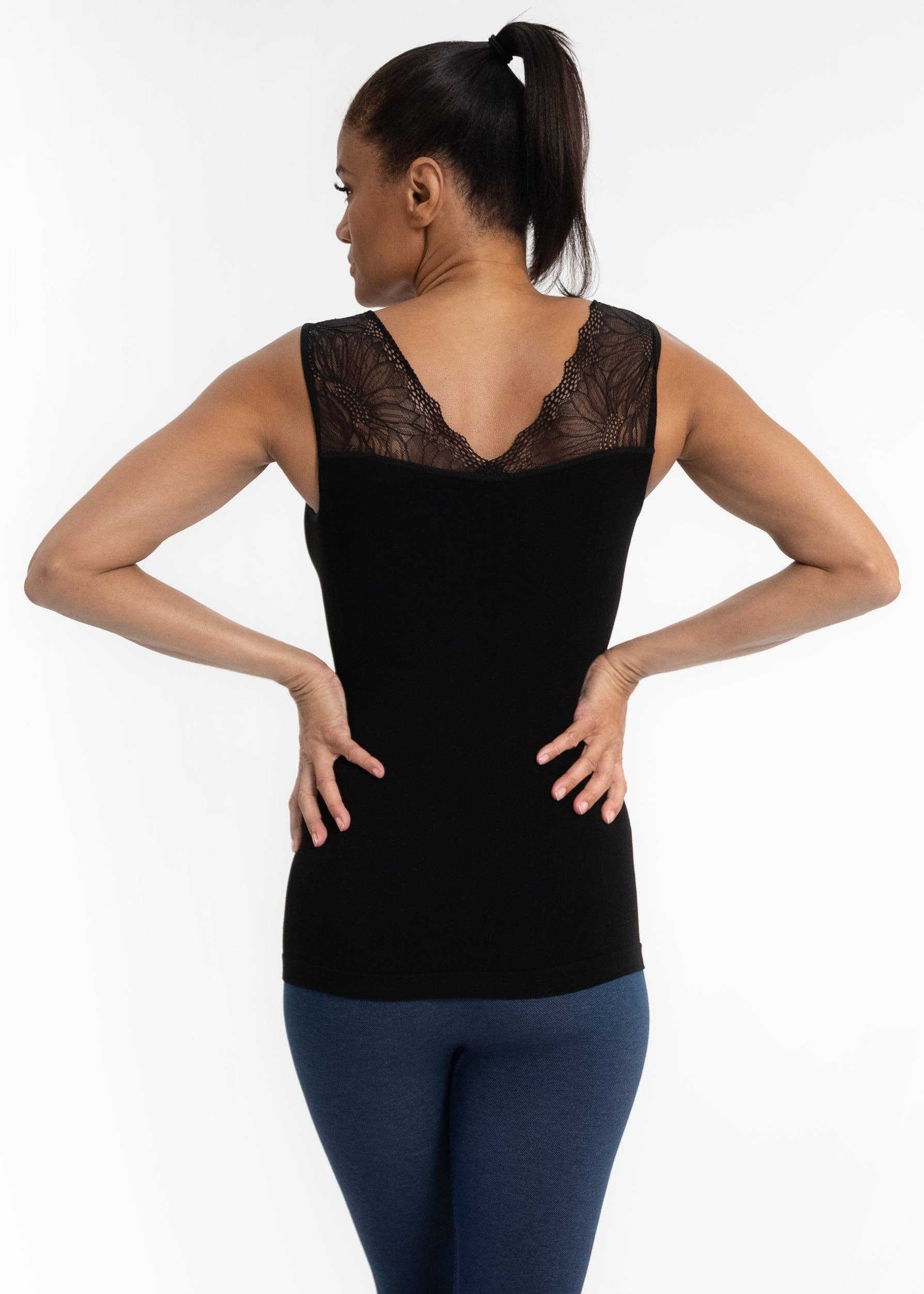 ELIETIAN - Lace Inset Top