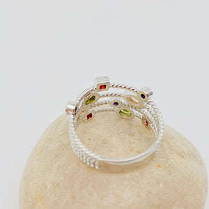 Mio Queena - Women Copper Inlaid Colored Cubic Zirconia Ring