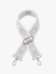 Cream Diamond Guitar Strap