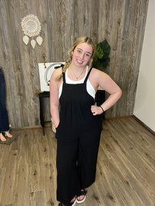 Self-Tie Shoulder Straps Jumpsuit