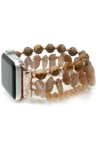 GEMSTONE GLASS CRYSTAL BEAD APPLE WATCH BAND