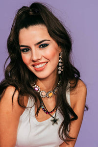 TOVA - Layered Star Smutt Necklace in Candy Crush
