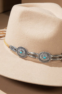 Stamped Western Concho Hat Band