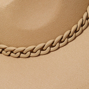 Curb Chain Link Strap Fedora Hat