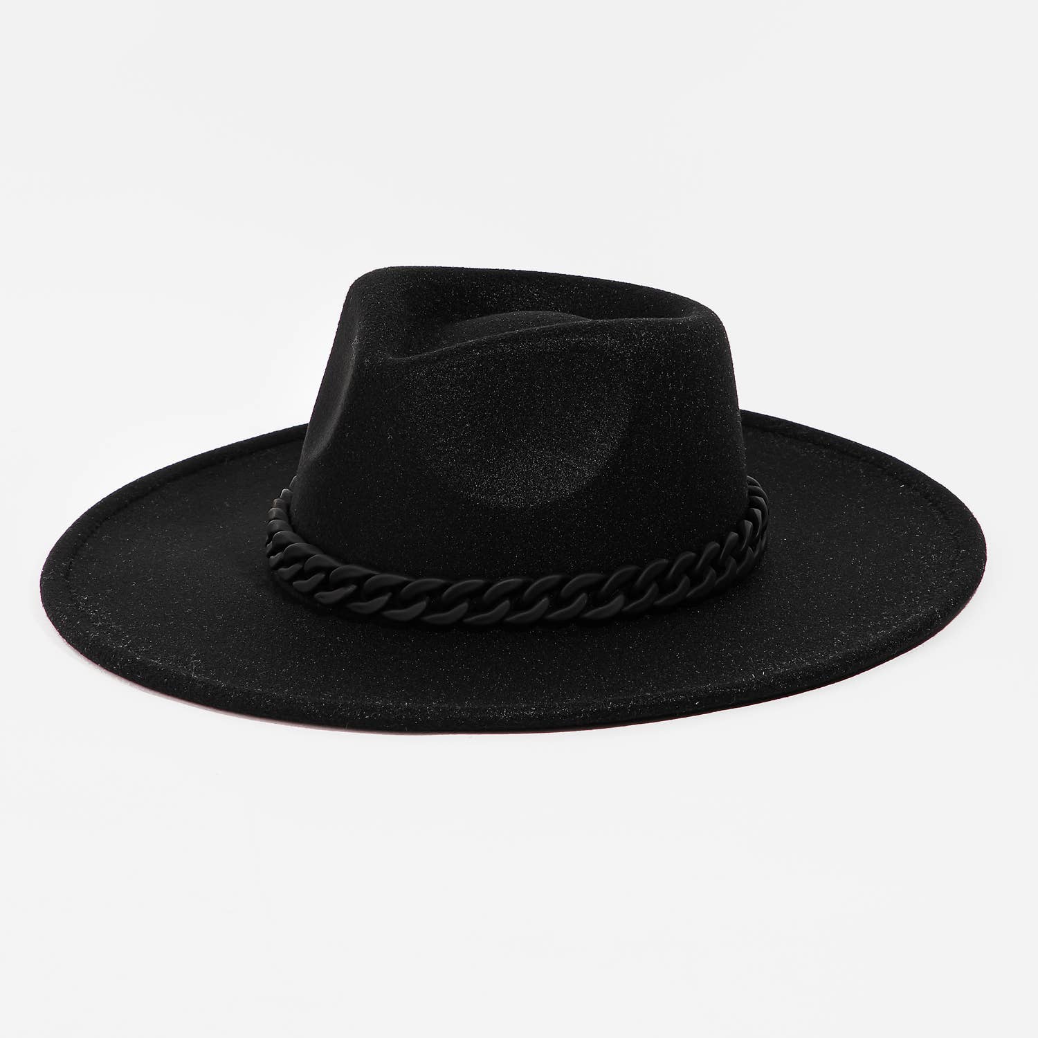 Curb Chain Link Strap Fedora Hat