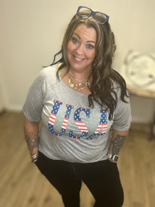 USA BOATNECK TEE