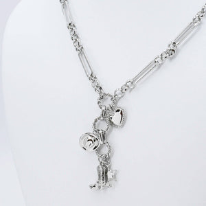 Cowgirl Charm Necklace Silver