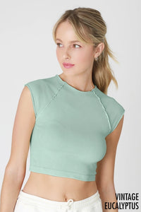 Go Girl Vintage Exposed Seam Crop