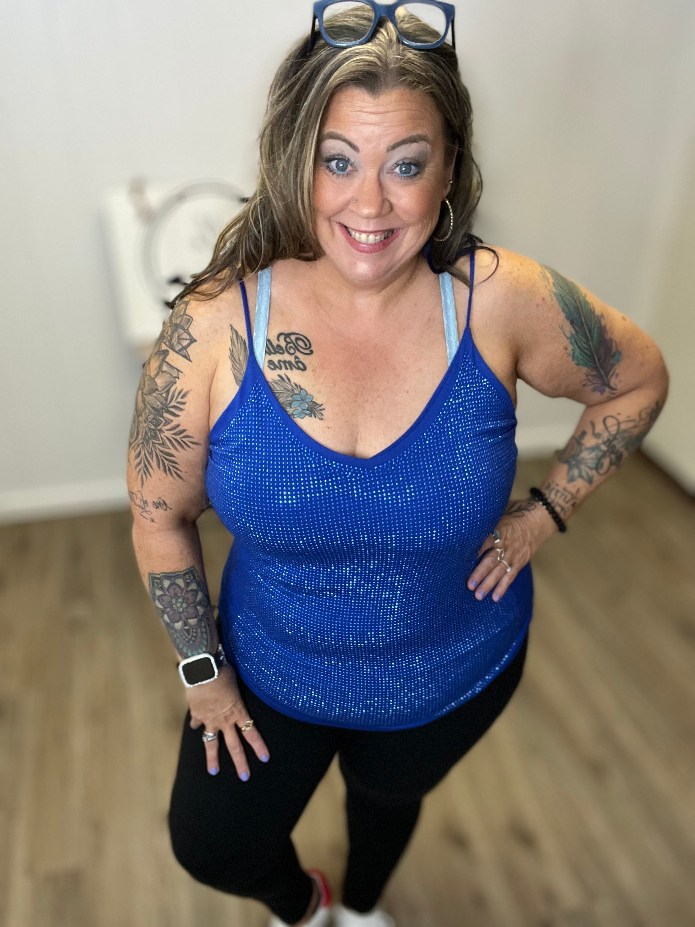 VOCAL STONED SPARKLE TANK TOP