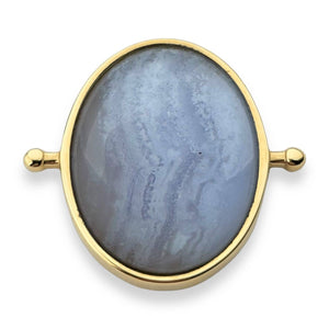 CONQUERing - Blue Lace Agate Oval Crystal Element