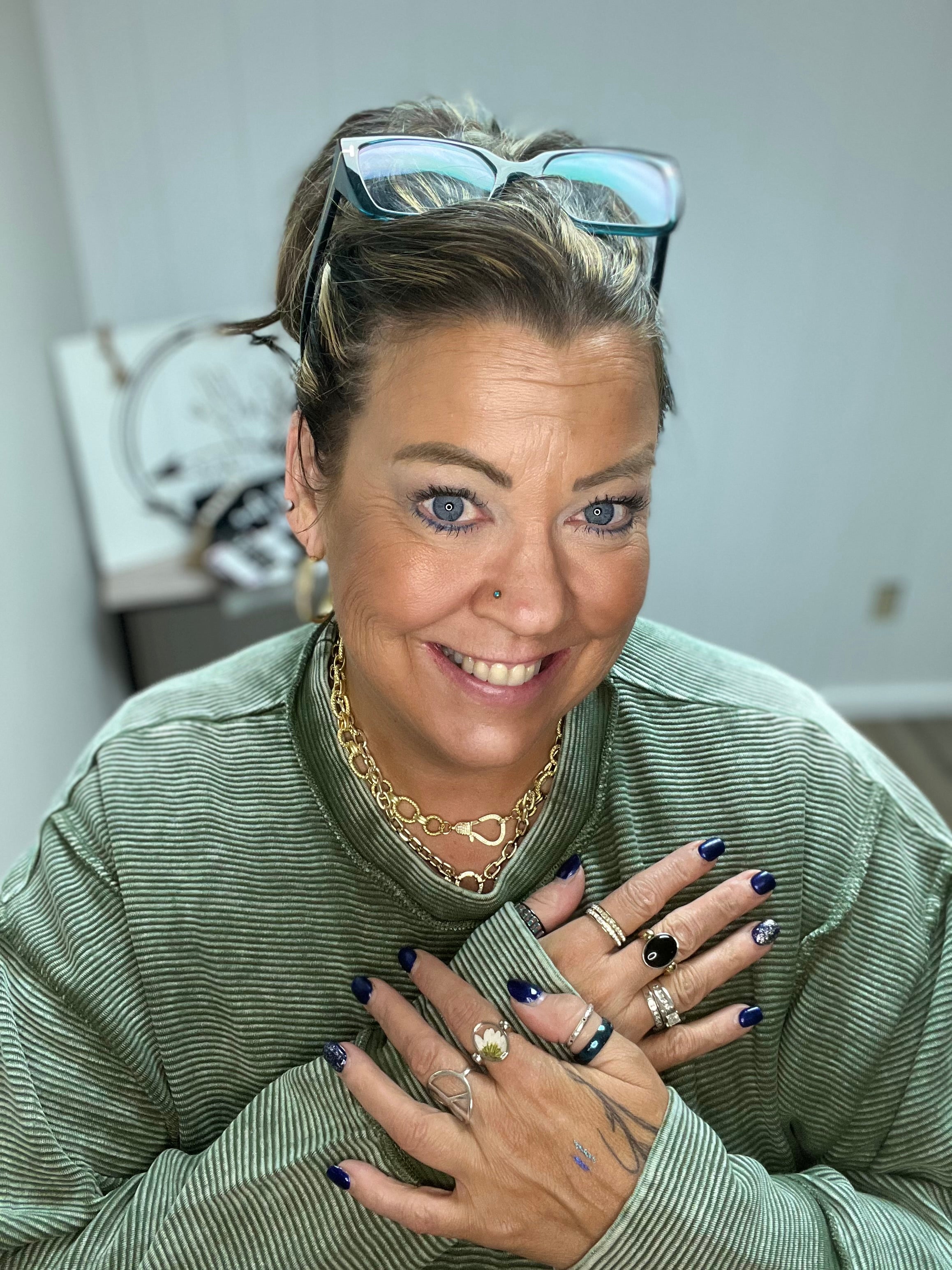 ACID WASHED RIBBED PULLOVER