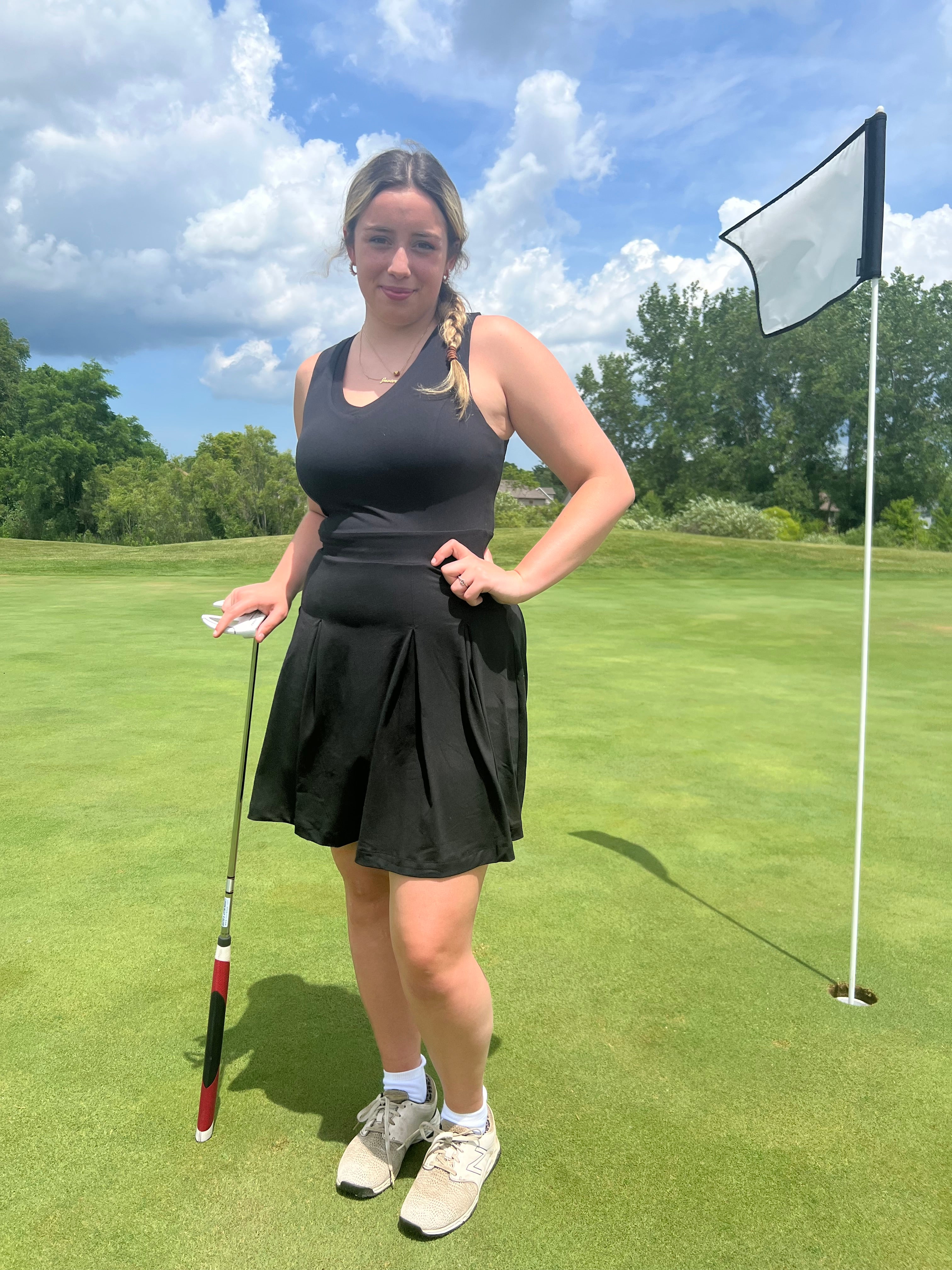 BUTTER V NECK GOLF DRESS AND PANTS
