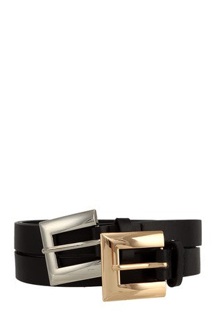 ICCO Basic Square Buckle Leather Belt