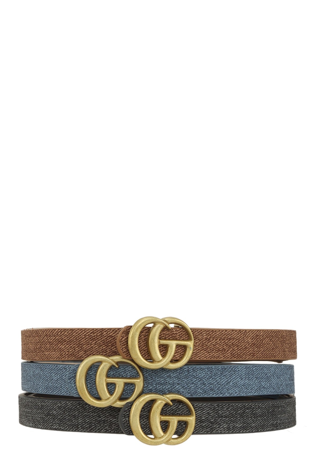 ICCO Foil Mix GO Buckle Denim Trio Belt