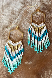 DYLAN Calypso Earring White/Turquoise