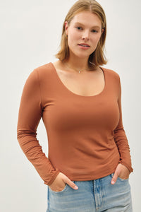 CURVY BASIC LONG SLEEVE TEE