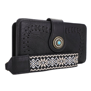 Dolly Western Women's Wallet with Boho Wristlet Strap