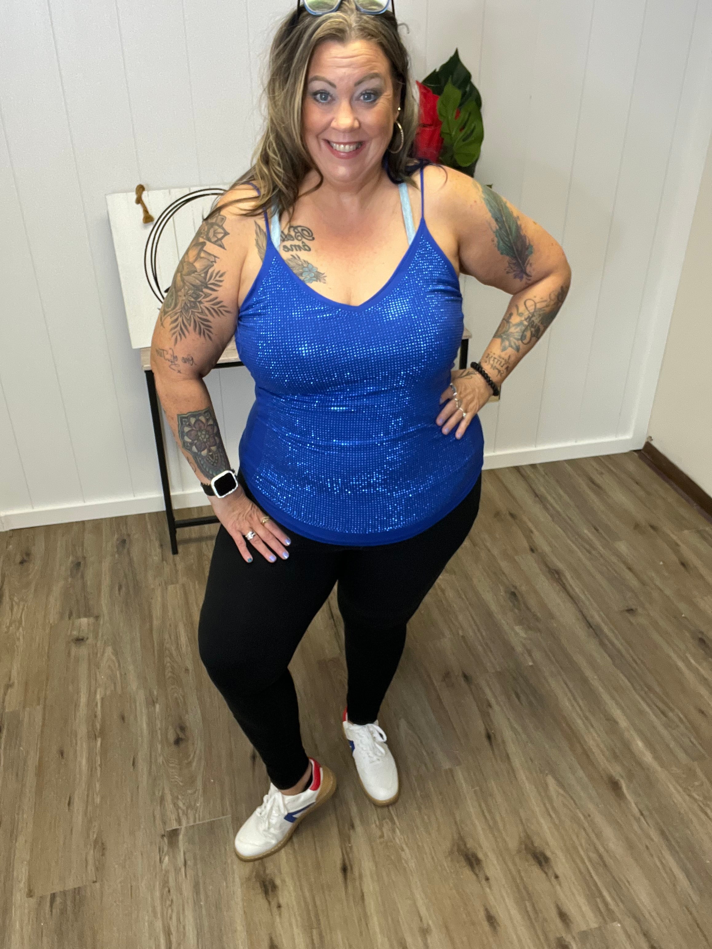 VOCAL STONED SPARKLE TANK TOP