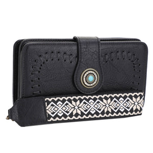 Dolly Western Women's Wallet with Boho Wristlet Strap