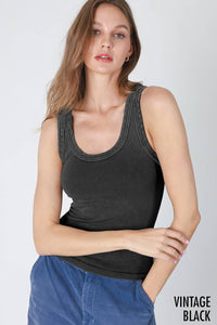 Get it Girl Vintage Reversible Ribbed Tank