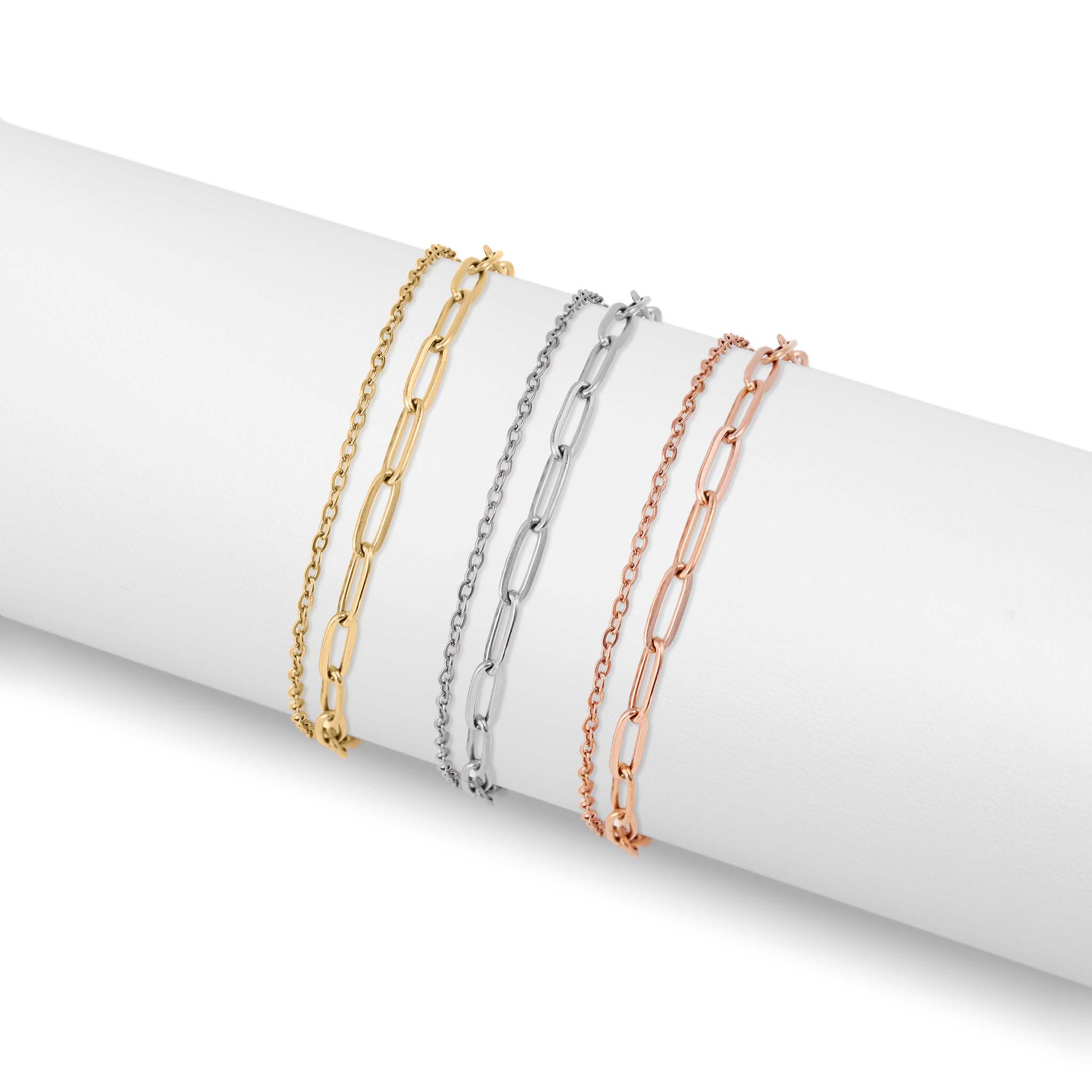 Loop and Paperclip Chain Anklet