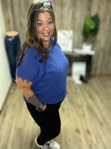 RIBBED PONCHO LOOSE FIT TOP
