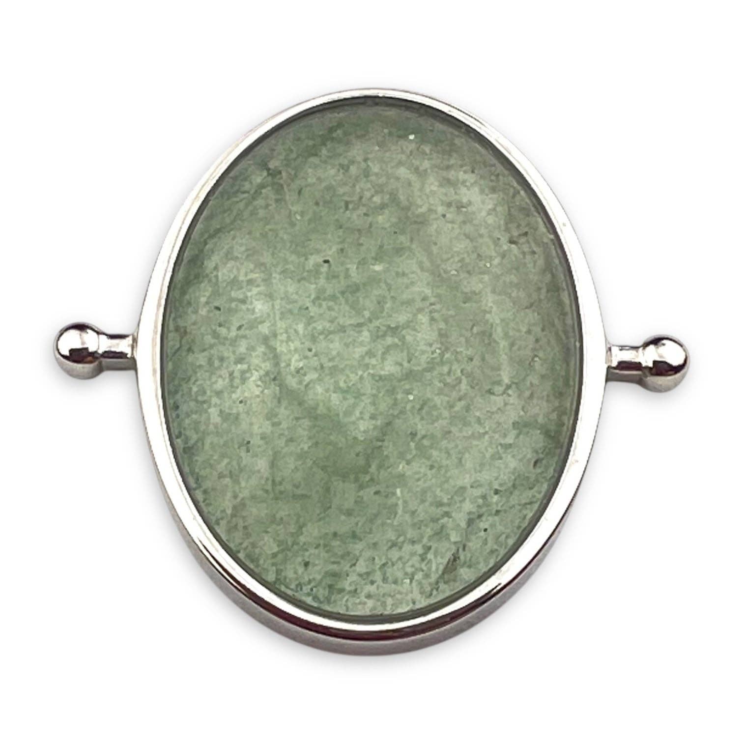 CONQUERing - Green Quartz Oval Crystal Element
