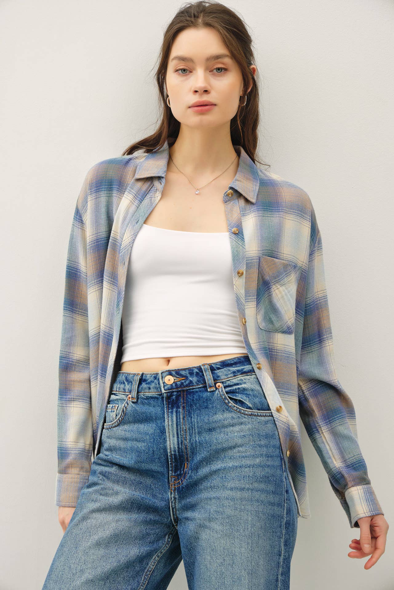 VINTAGE PLAID BOXY SHIRT