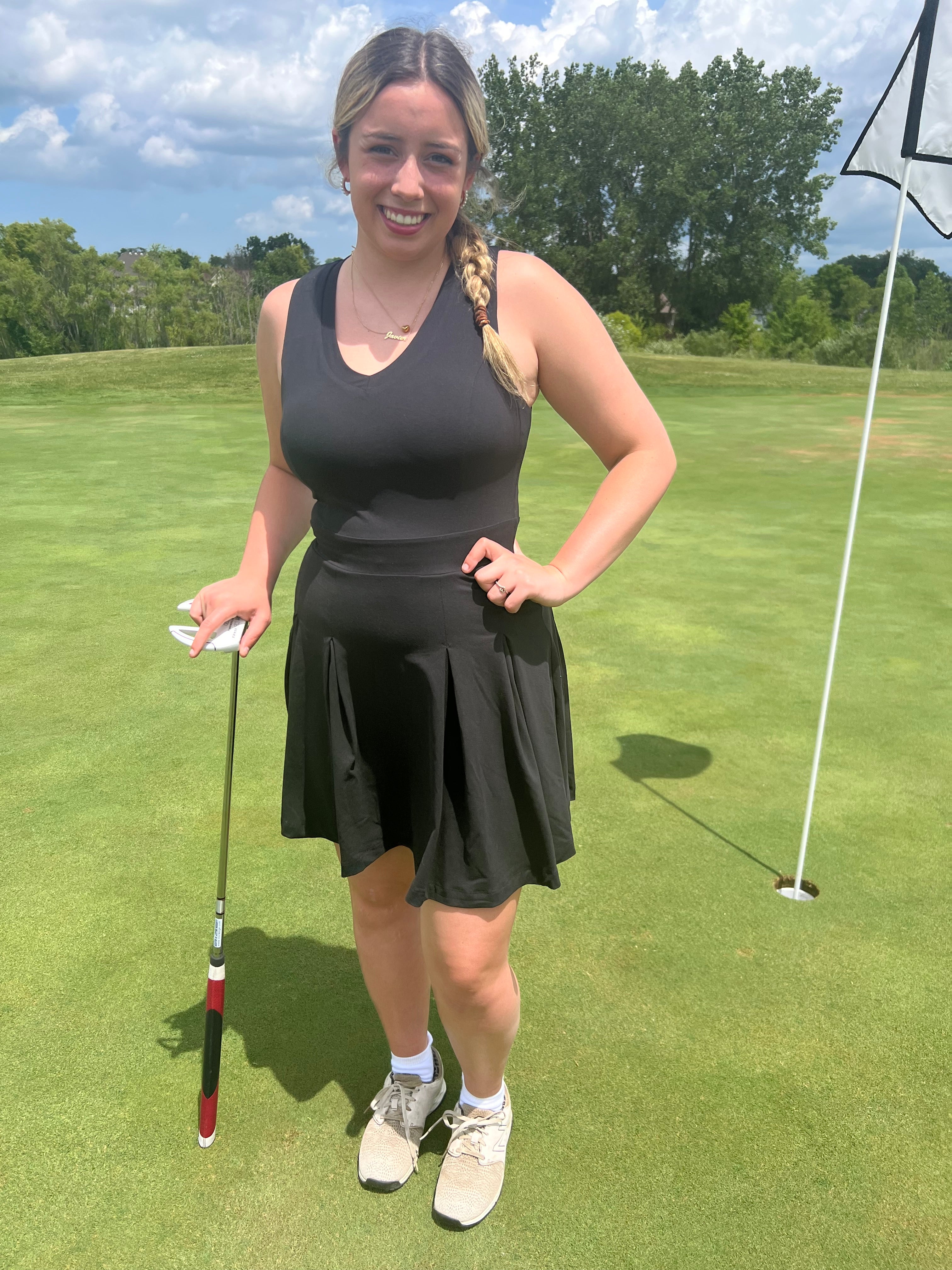 BUTTER V NECK GOLF DRESS AND PANTS