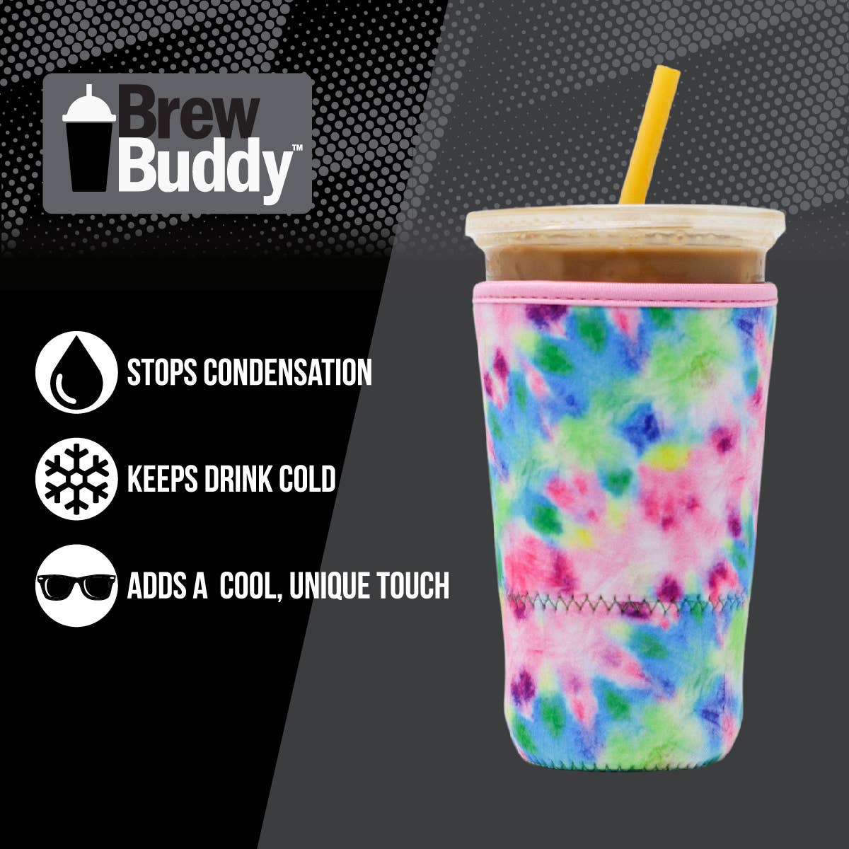 Seriously Shea - Brew Buddy Insulated Iced Coffee Sleeve - Pretty Kitties