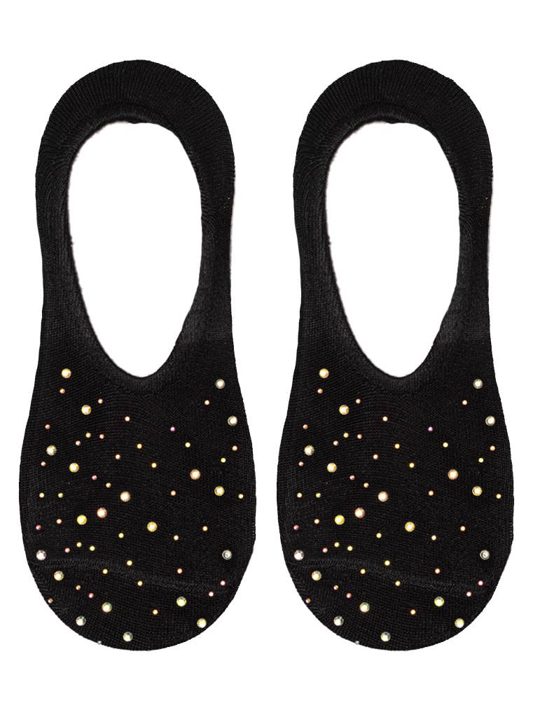 No-Show Liner Socks w/ Crystal Jewel Embellishments