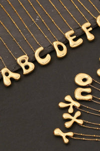 STAINLESS STEEL BALLOON BUBBLE INITIAL NECKLACE