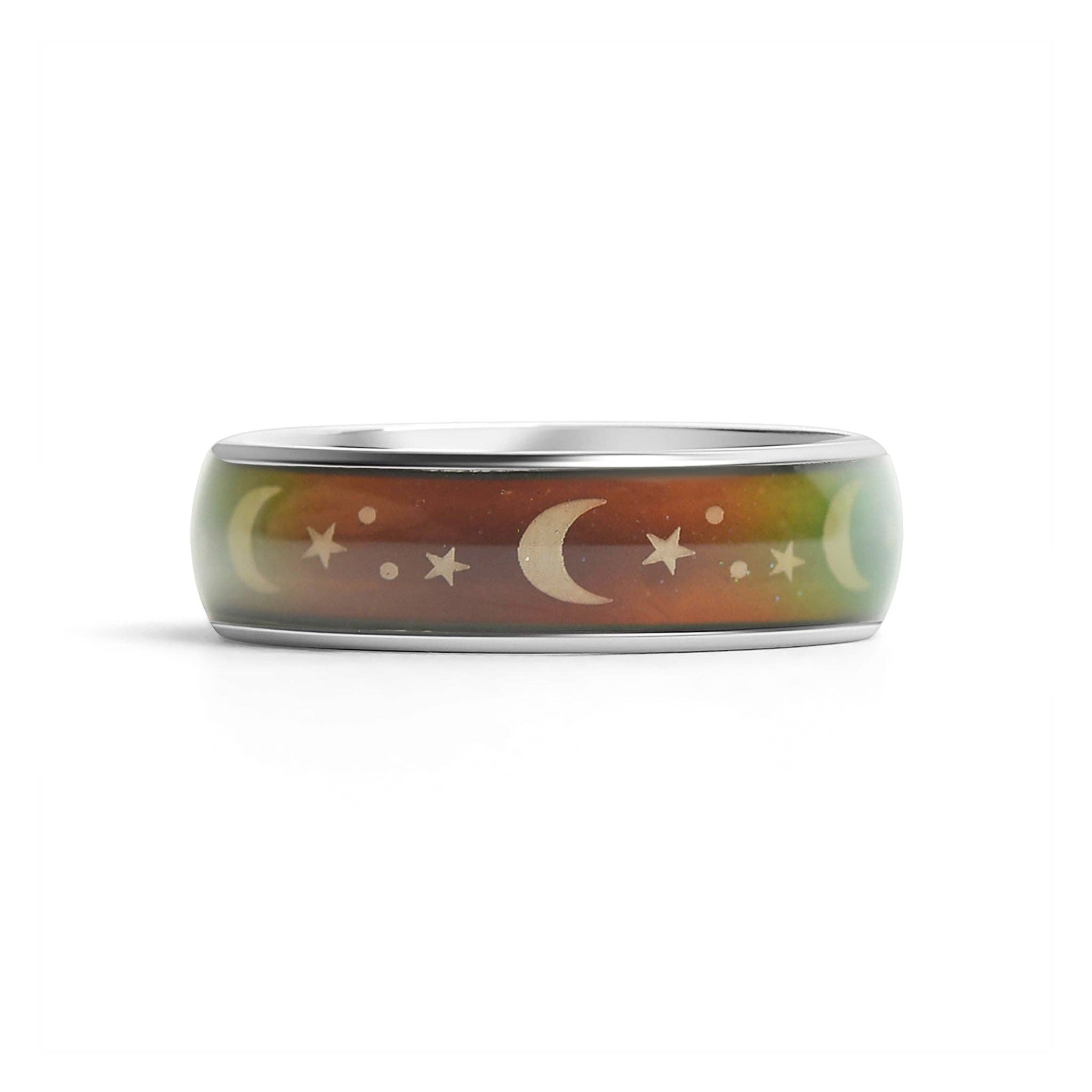 Mood With Stars Stainless Steel Ring