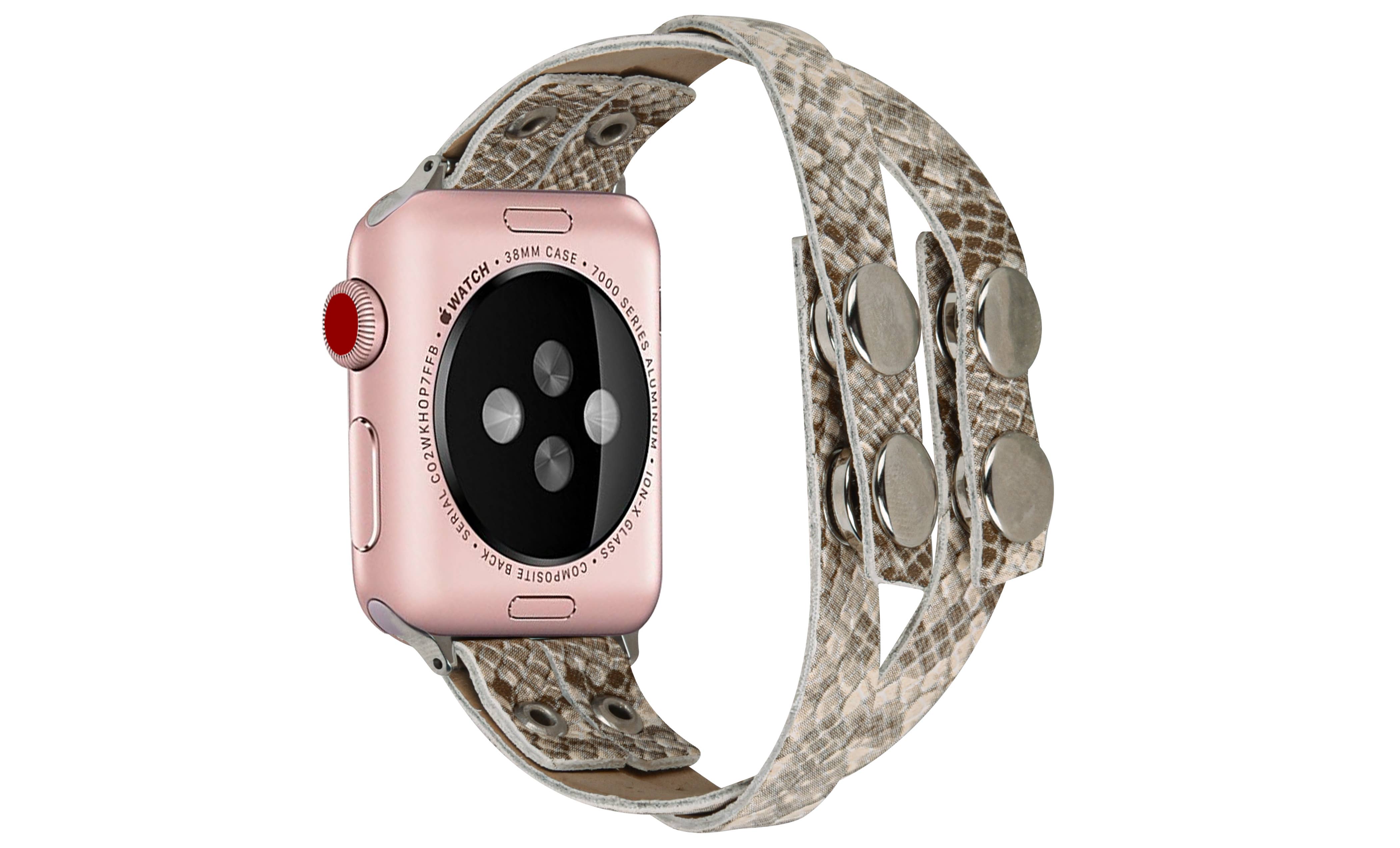 Thin Crisscross Vegan Leather Apple Watch Band