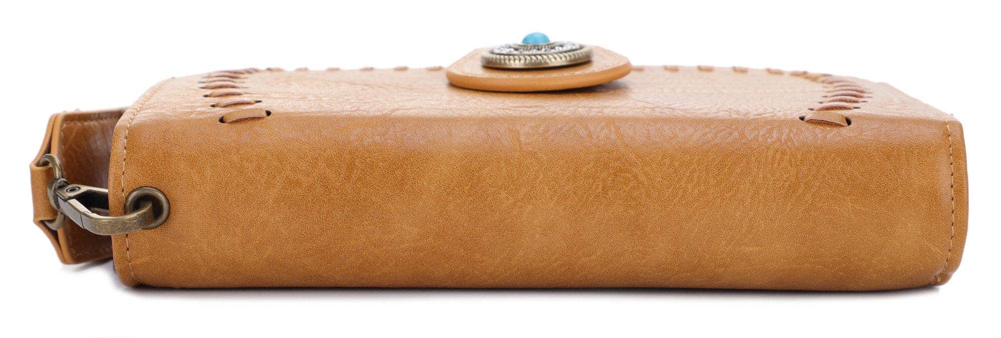 Dolly Western Women's Wallet with Boho Wristlet Strap