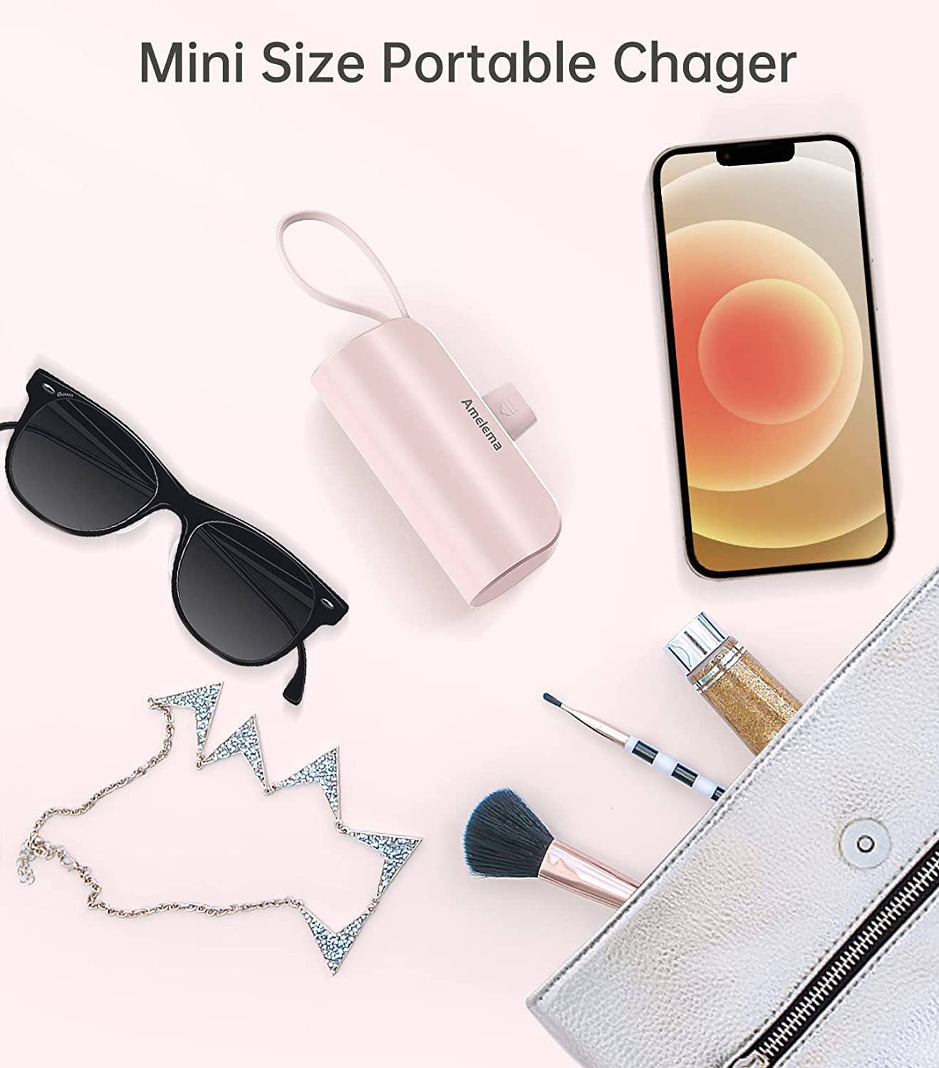 Tech Trendz - 5000 mAh Mini Power Bank w/Phone Stand