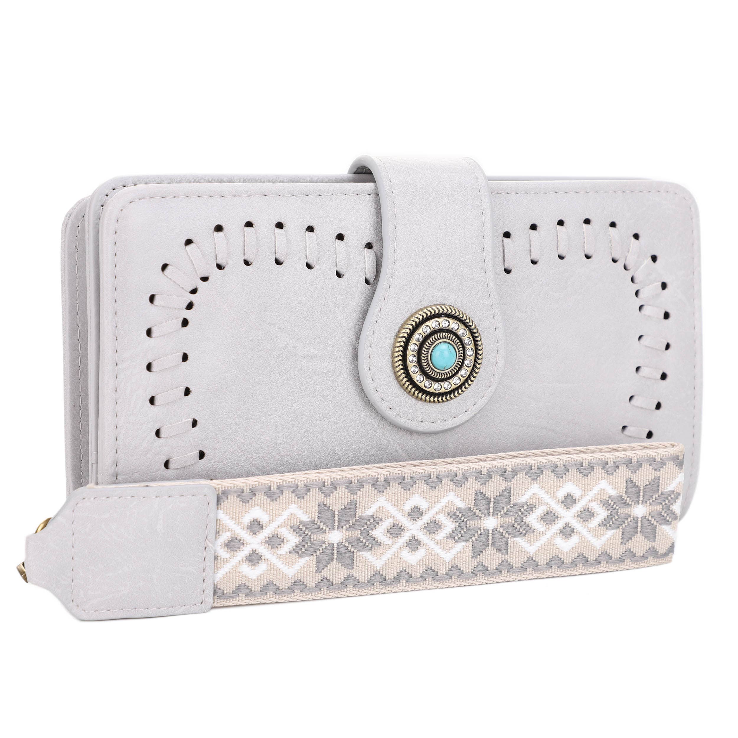 Dolly Western Women's Wallet with Boho Wristlet Strap