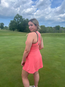 BUTTER ROMPER DRESS WITH KEYHOLE BACK