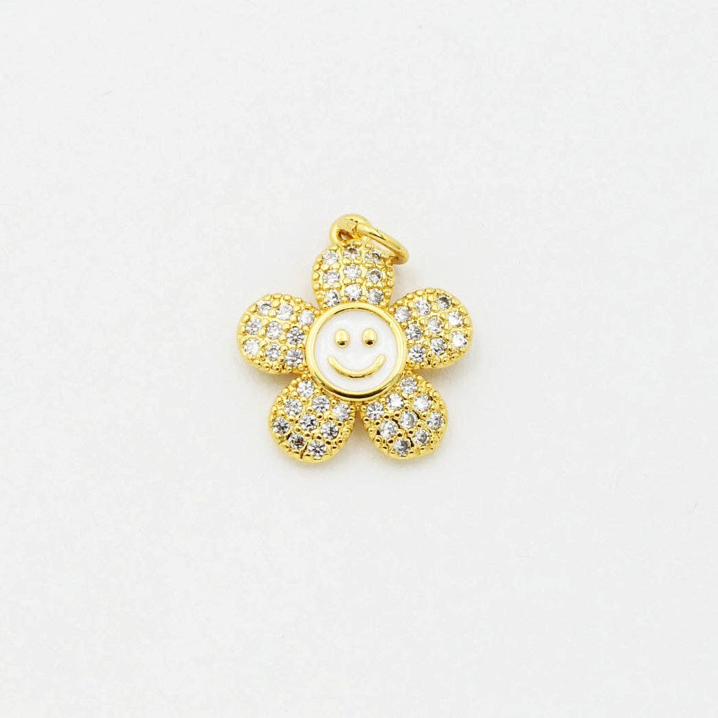 Smiley Flower Charm