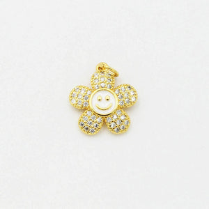 Smiley Flower Charm