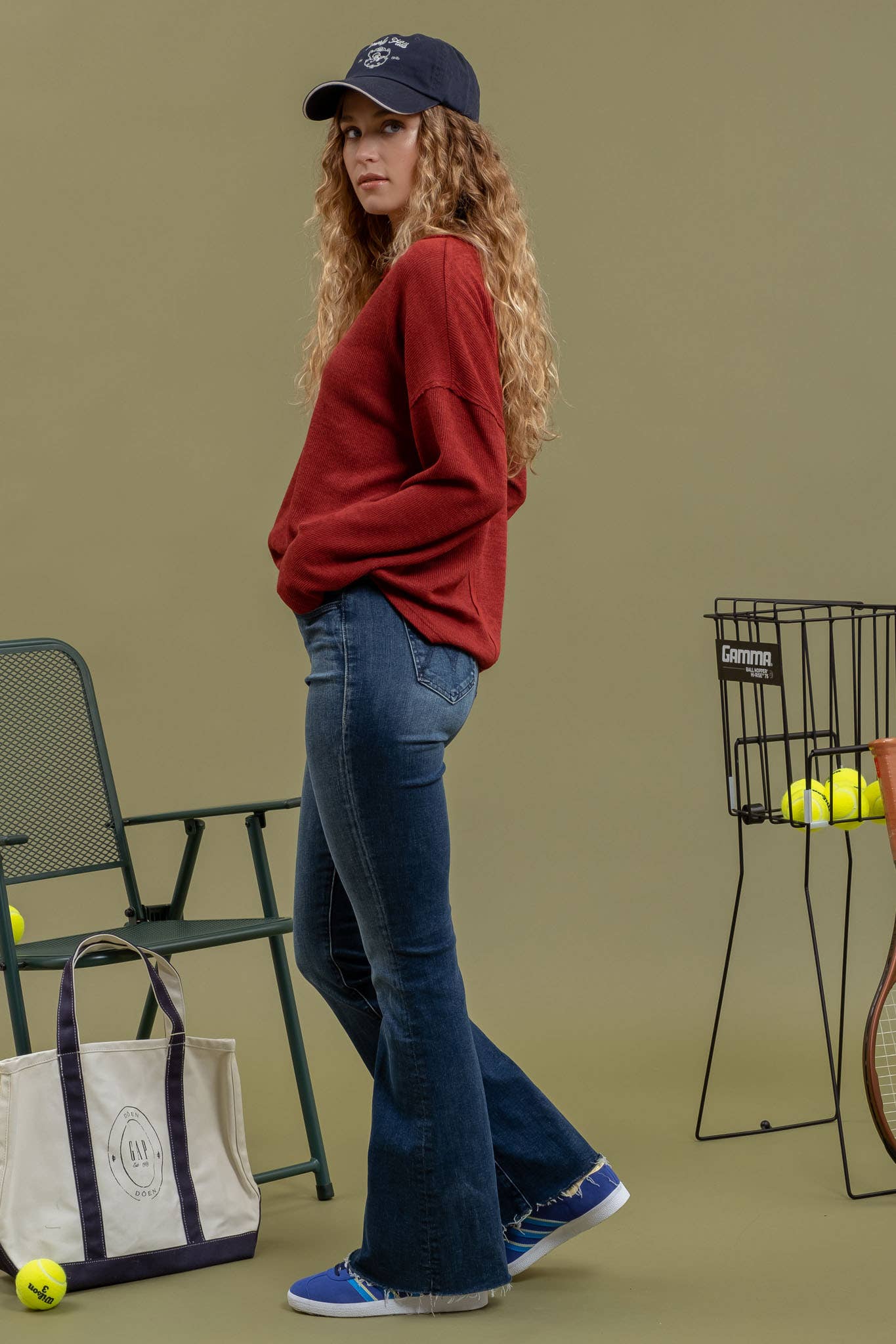 Blu Pepper - SOLID NOTCH NECK KNIT TOP