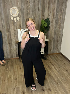Self-Tie Shoulder Straps Jumpsuit