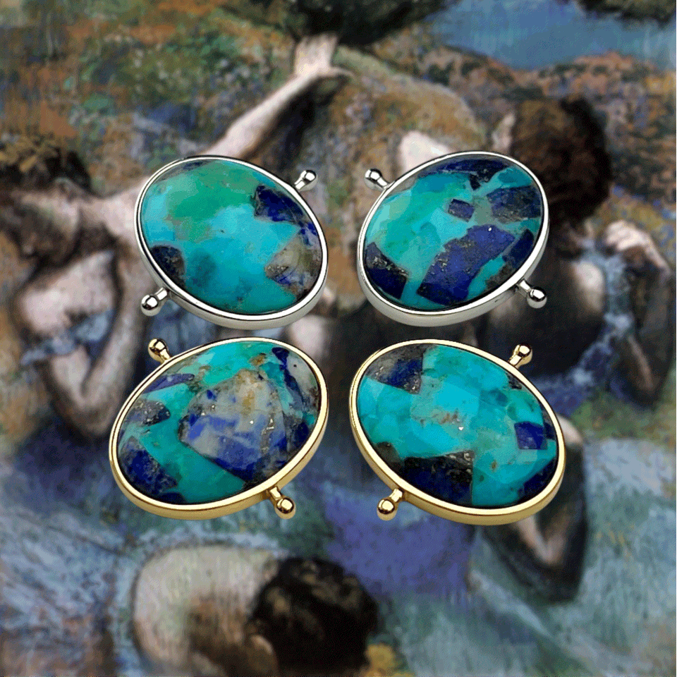 CONQUERing - "Dancers in Blue" Mosaic Stone Element