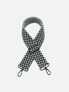 BLK/WHT Dotted Guitar Strap