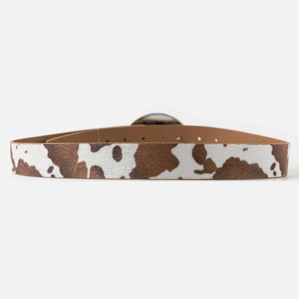 Glossy Longhorn Buckle Western Belt